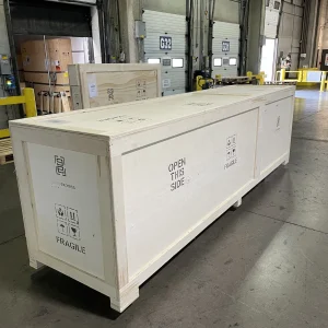 Crate for shipping in the airport